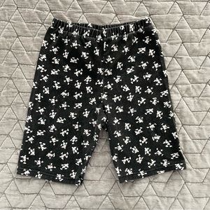 vintage mickey mouse black biker shorts